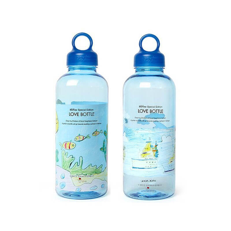 Bình Nước Bisfree In Tranh Hình Cá và Thuyền 700ml - Màu Xanh Biển (Tranh Do Trẻ Em Việt Nam Vẽ) - LocknLock - ABF625 image number null